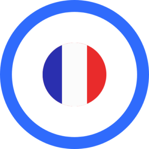 Icône représentant un service client en français.